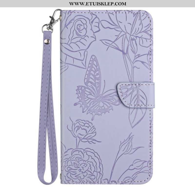 Etui Folio do Poco X5 5G Motyle I Smycz